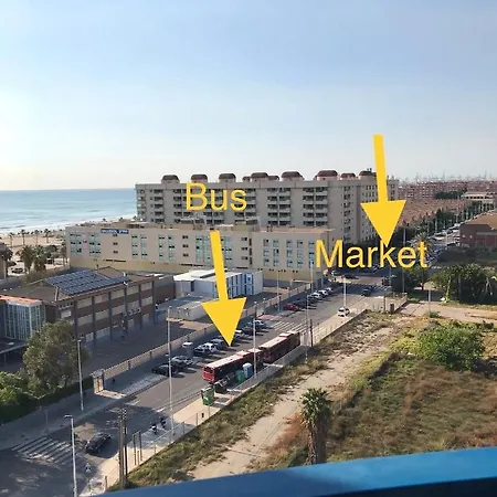 Atico Frente Al Mar, Pataconablue, Complejo Vacacional Appartement Valencia Buitenkant foto